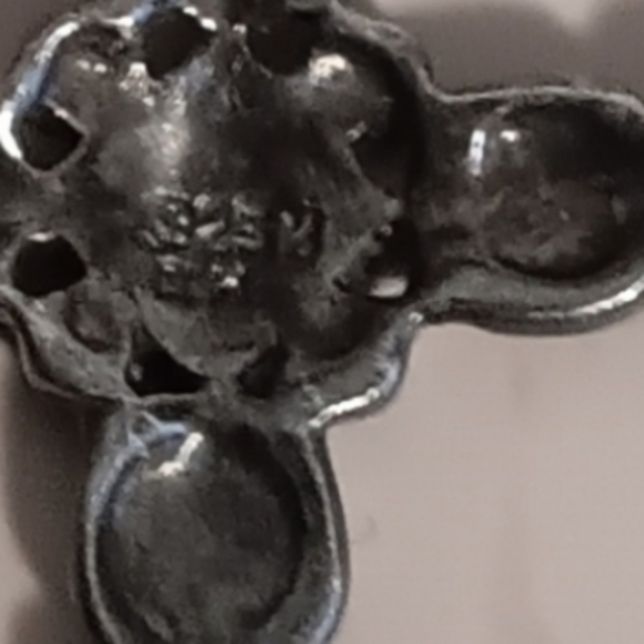 MARQUESITE CROSS PENDANT 925 STERLING SILVER - Picture 7 of 8